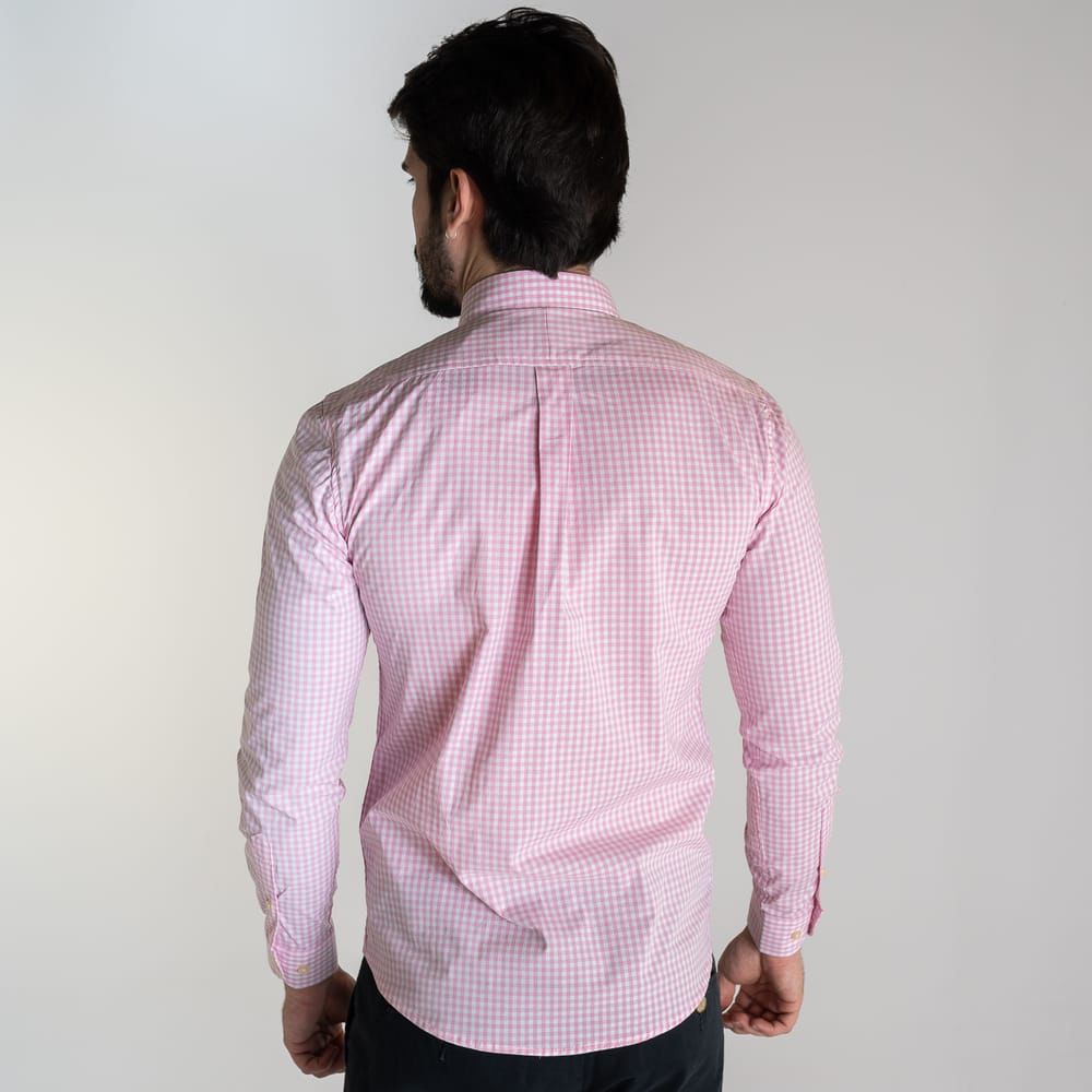 Camisa Hombre Rosada A Cuadros 1 