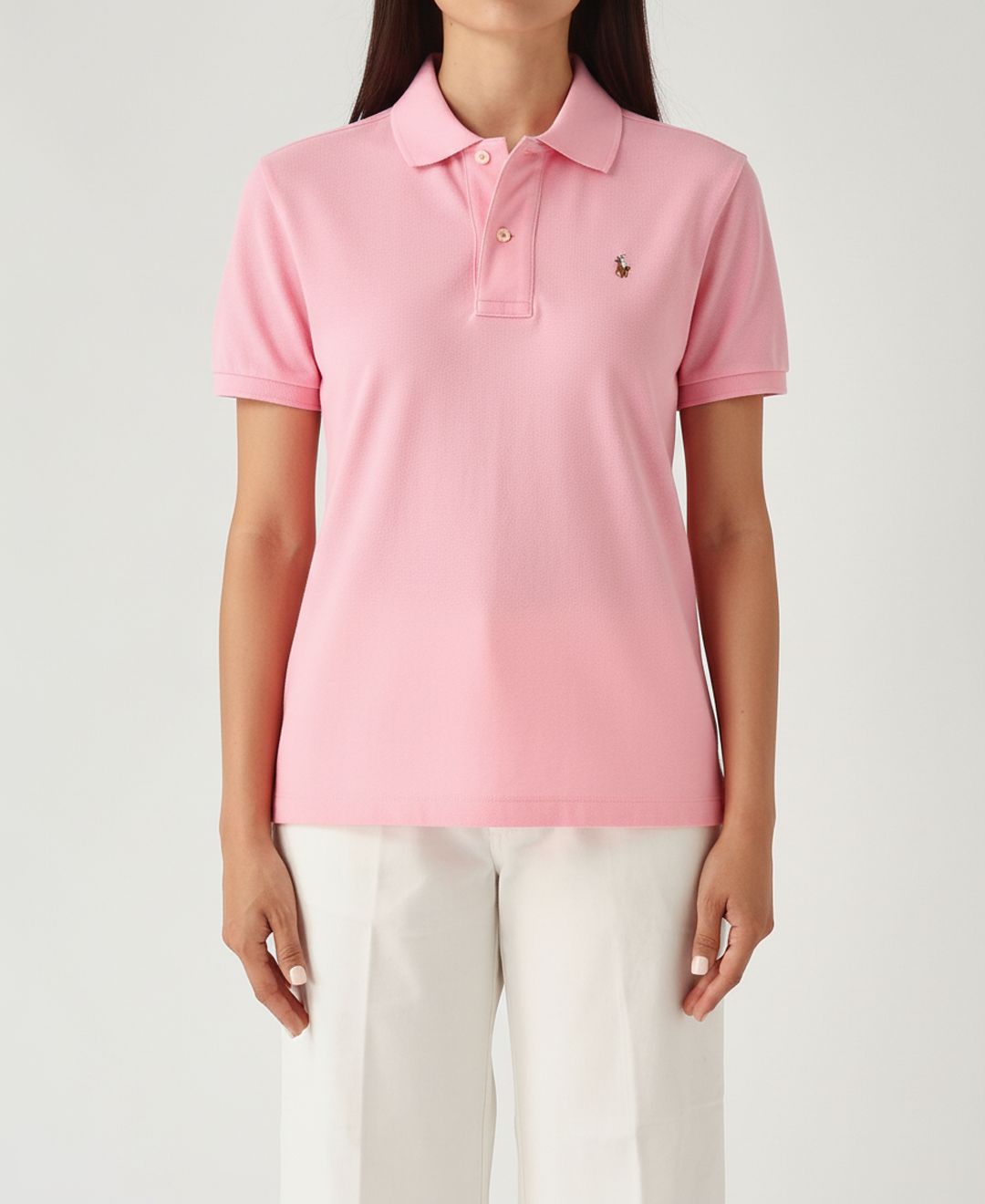 Camiseta Polo Pique Mujer Rosada
