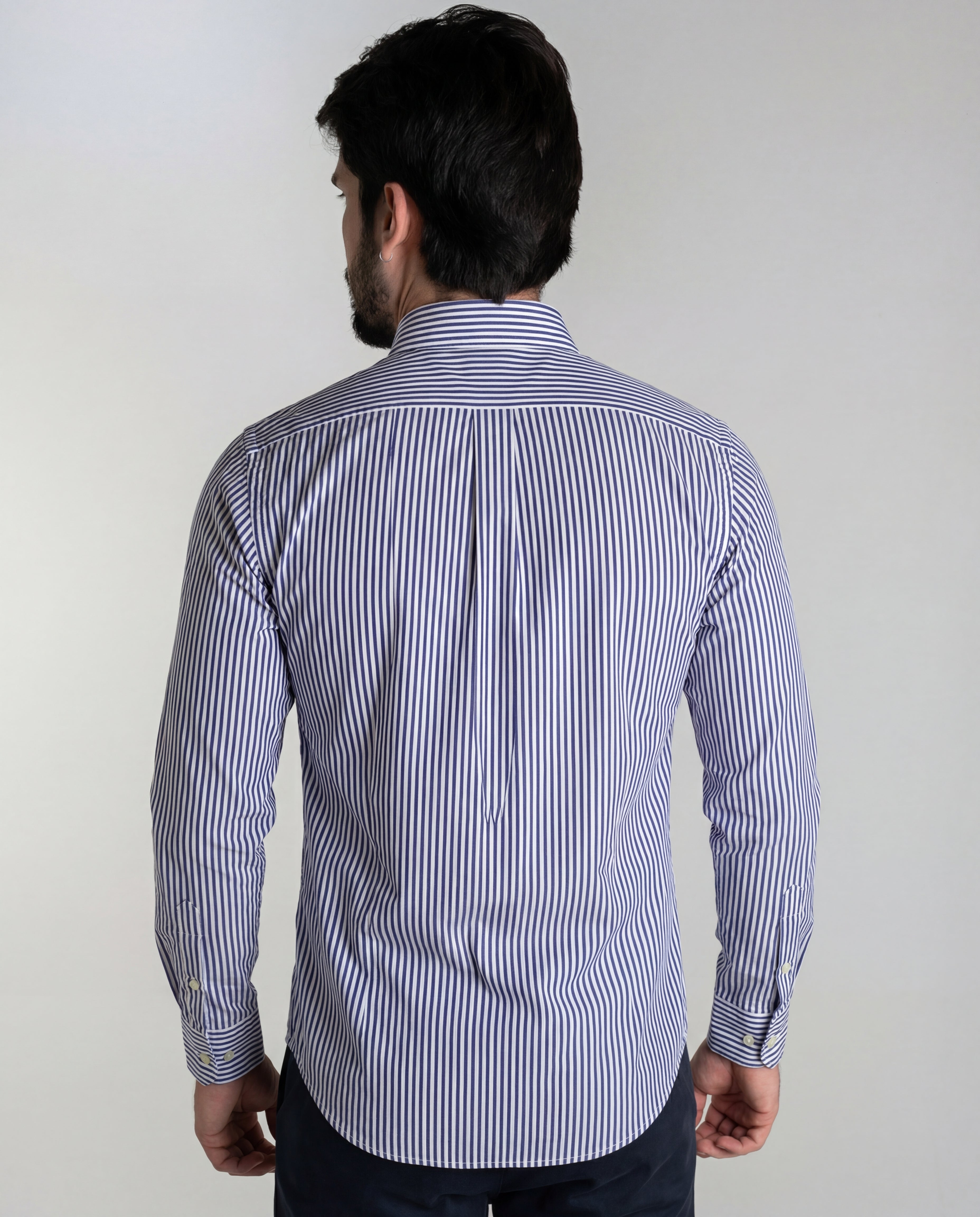 Camisa Hombre Rayas Negras