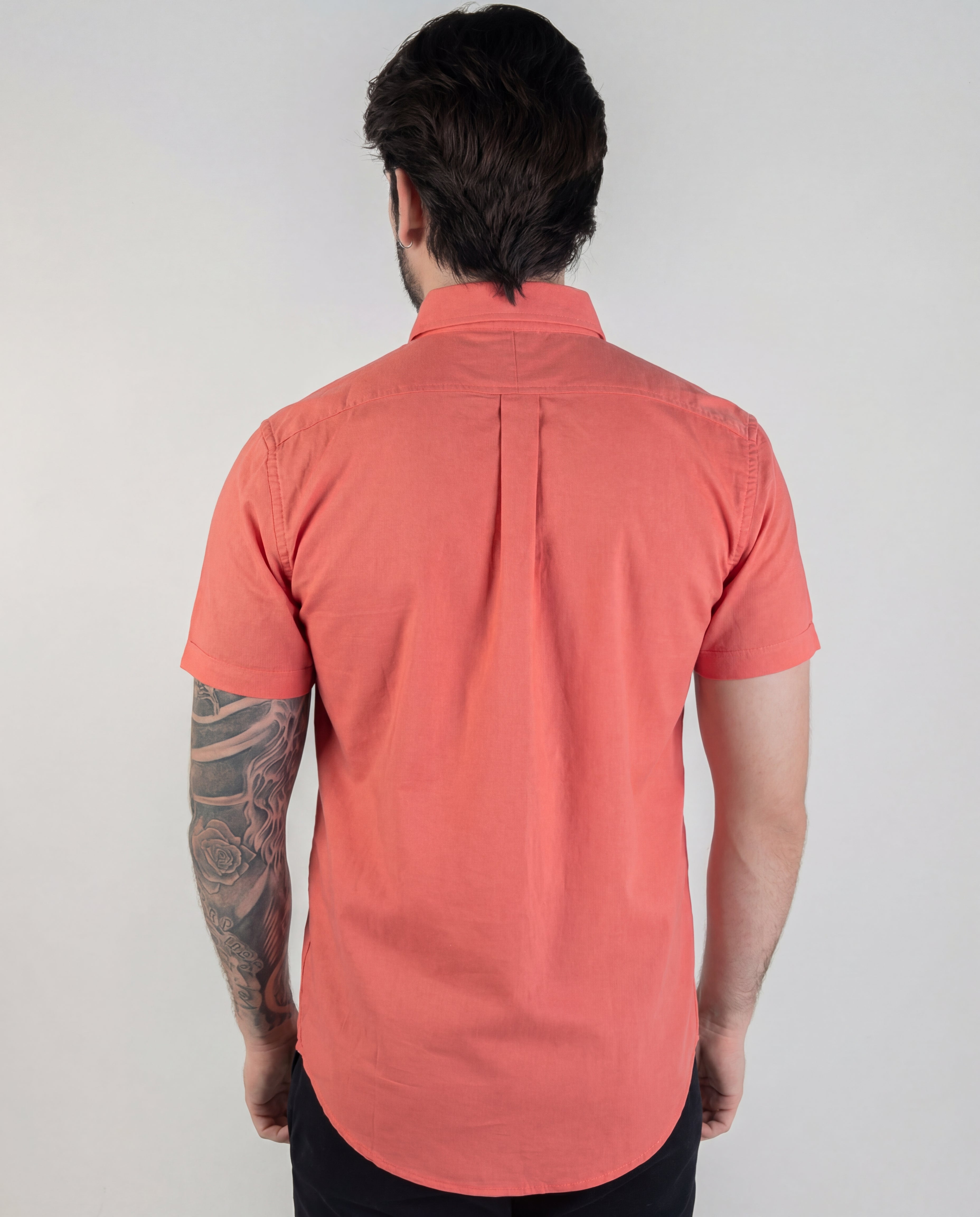 Camisa Hombre Coral Manga Corta
