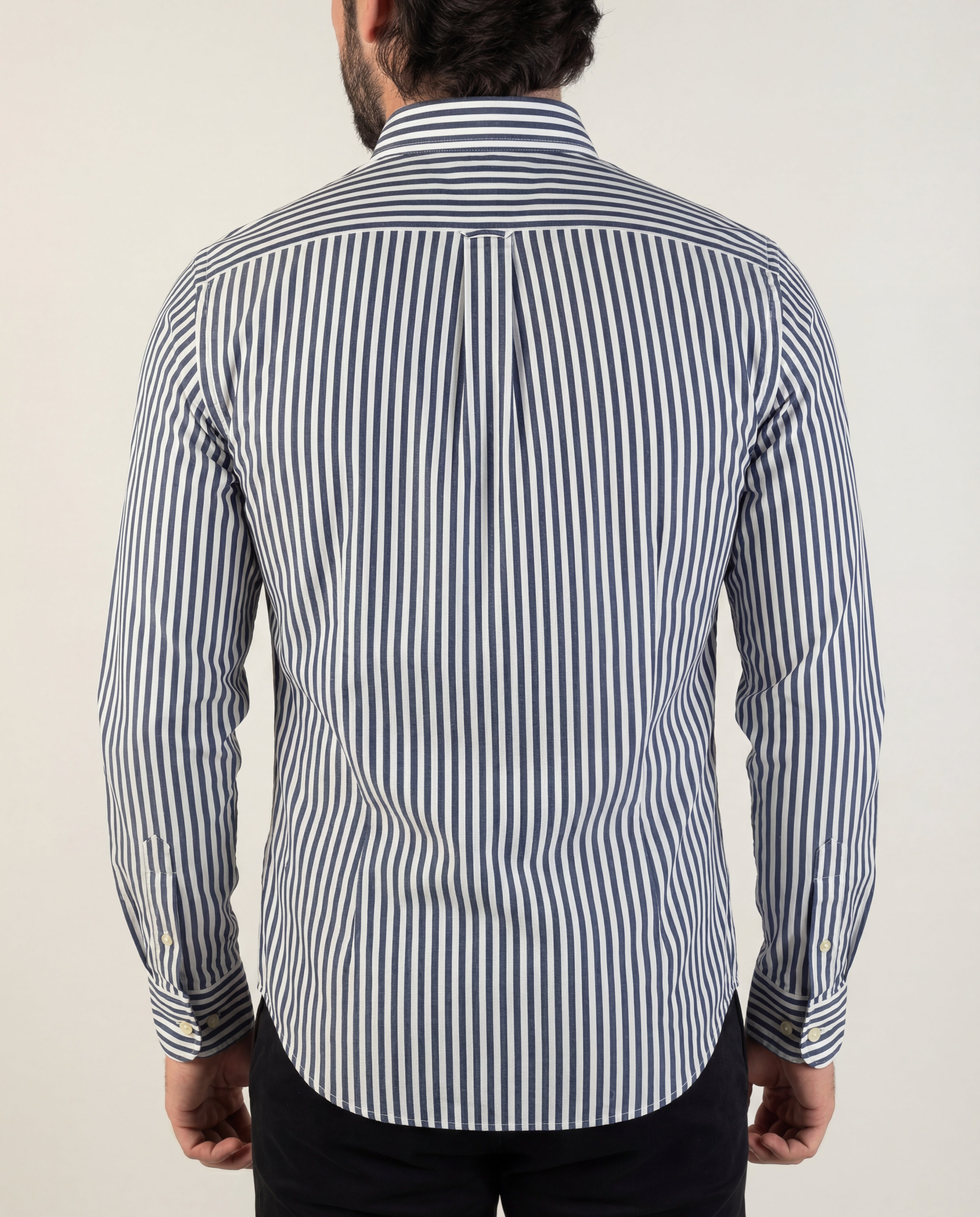 Camisa Hombre Rayas Grises