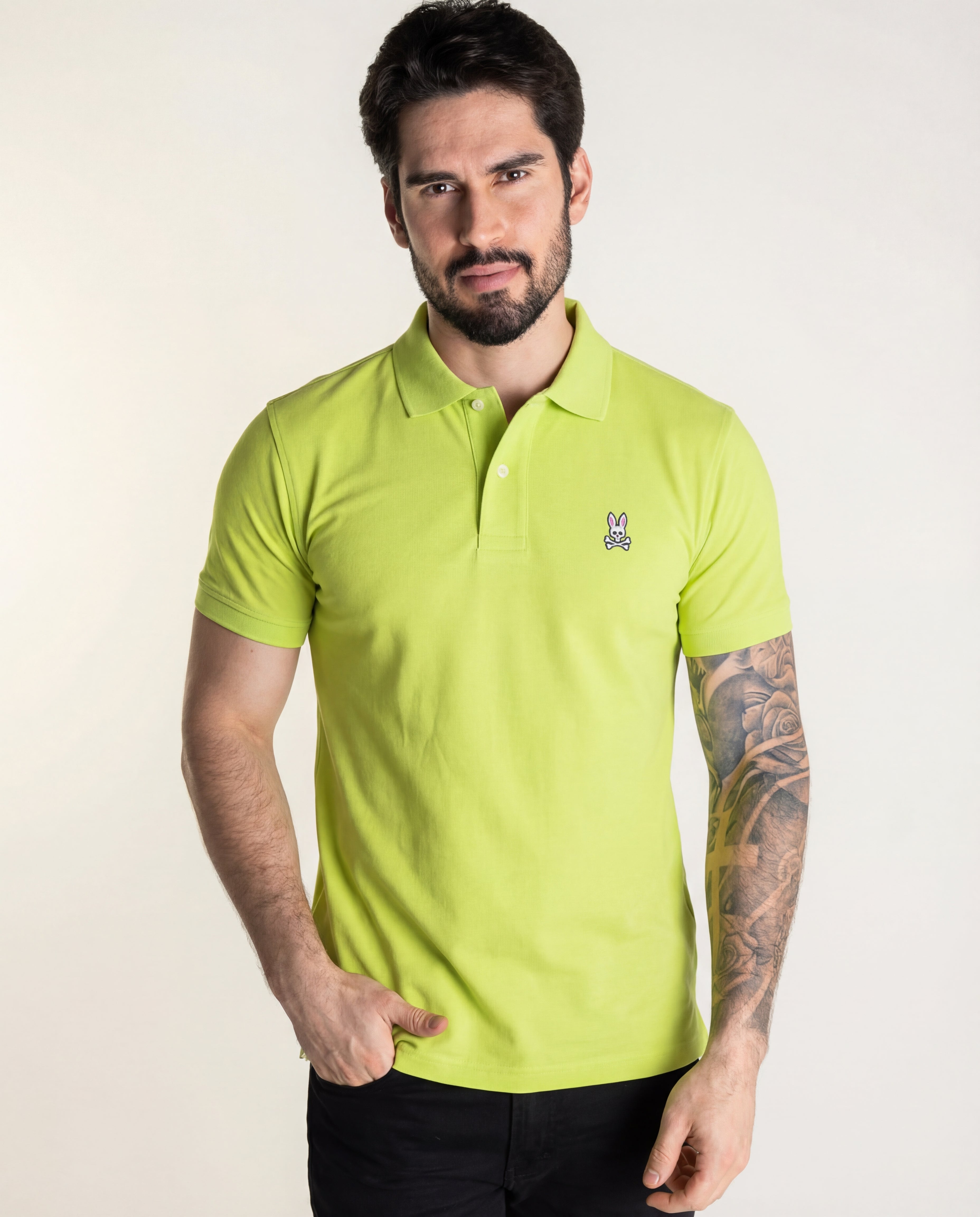 Camiseta Tipo Polo Verde Lima PB