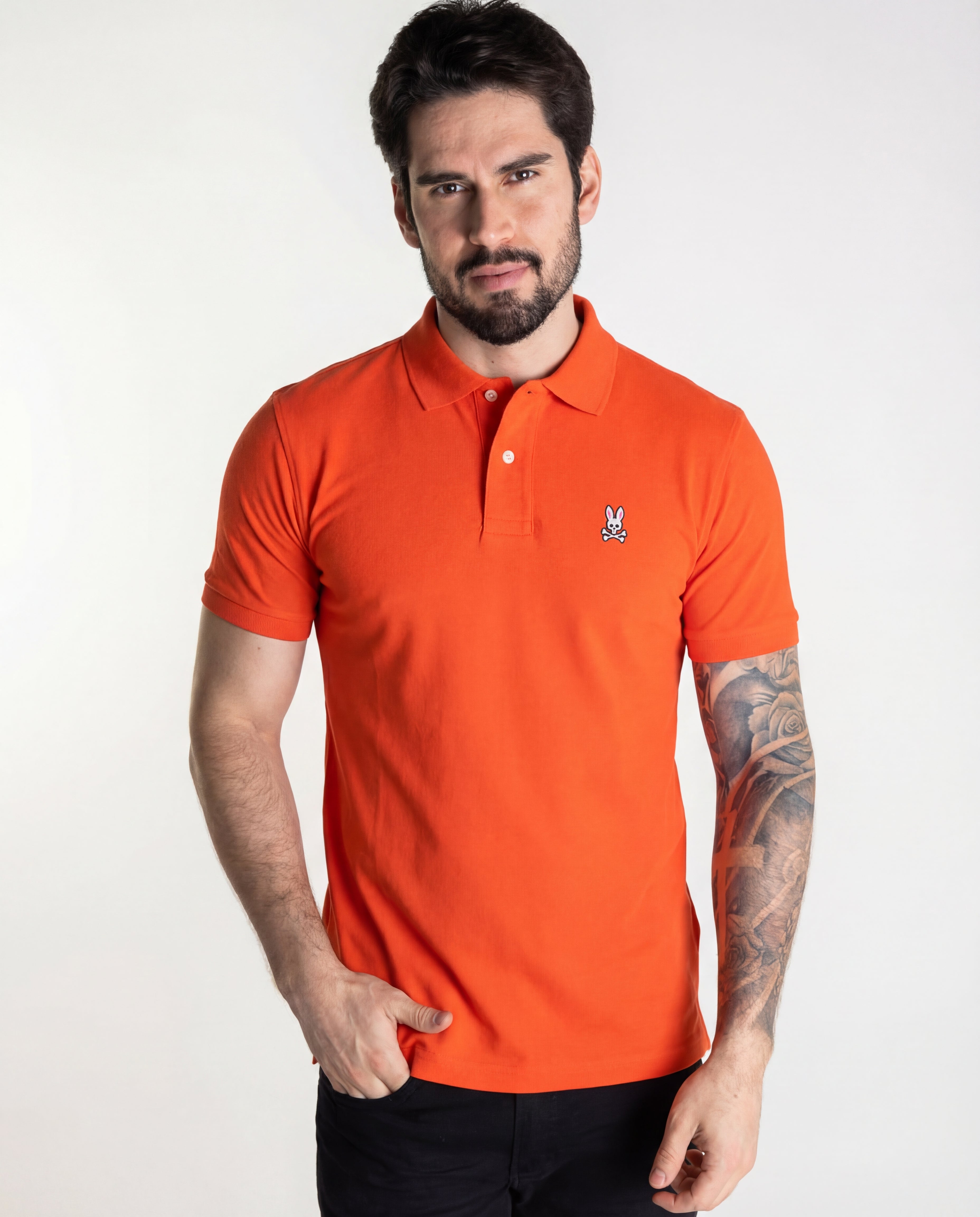 Camiseta Tipo Polo Naranja PB