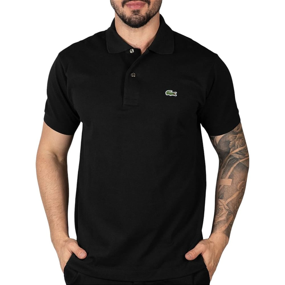 Camiseta Tipo Polo Negra LC