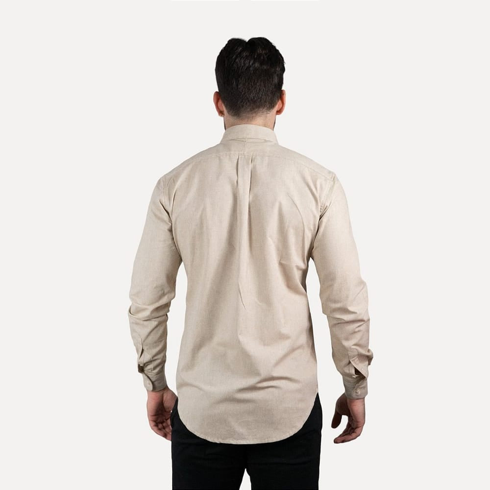 Camisa Hombre Clasica Beige