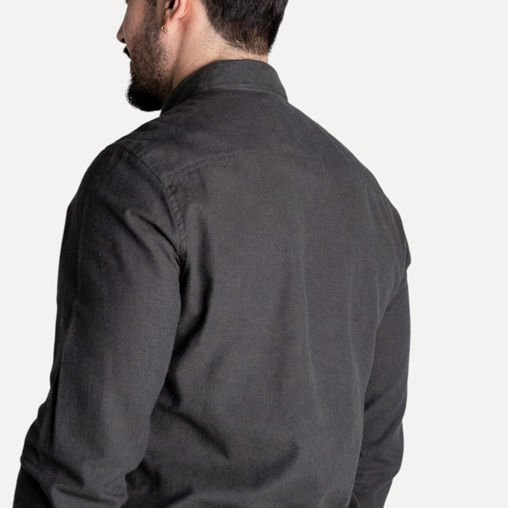 Camisa Hombre Gris oscuro Oxford Rain