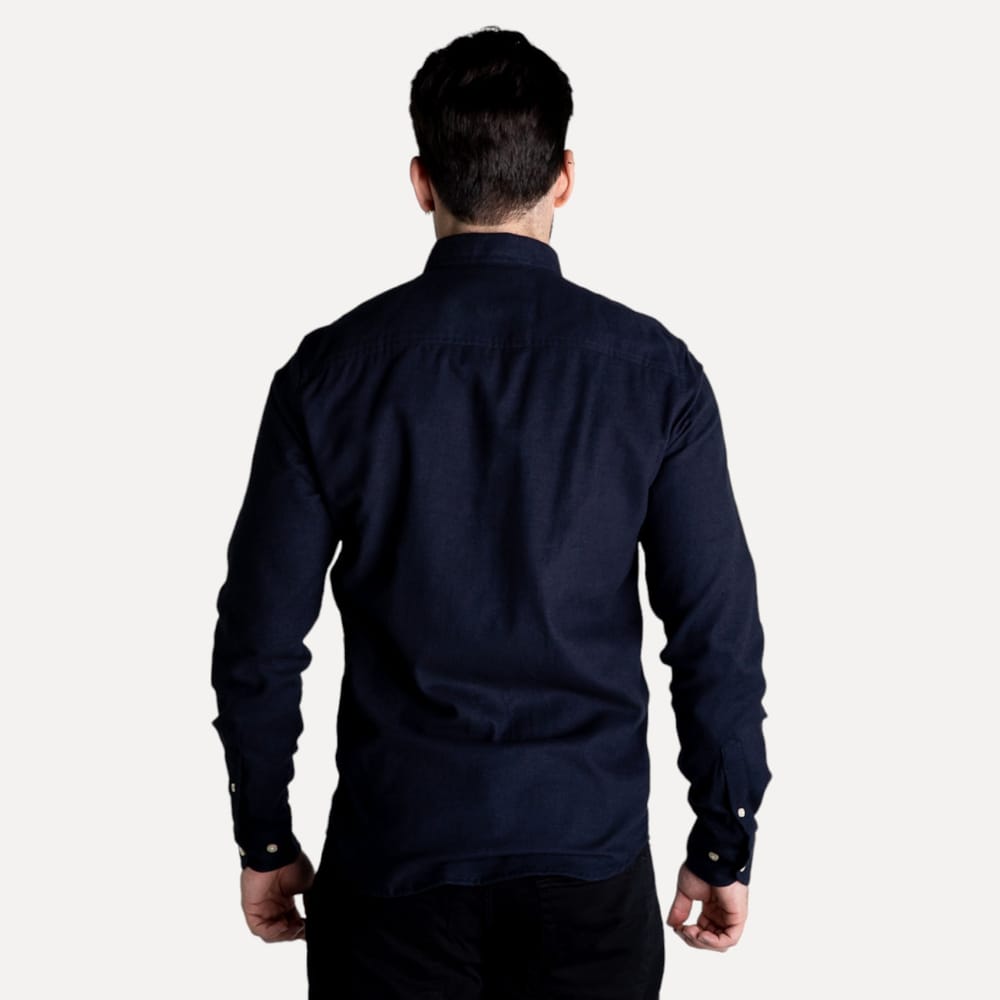 Camisa Hombre Oscuro Oxford Rain