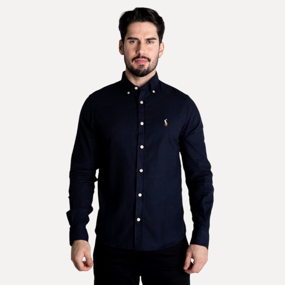 Camisa Hombre Oscuro Oxford Rain