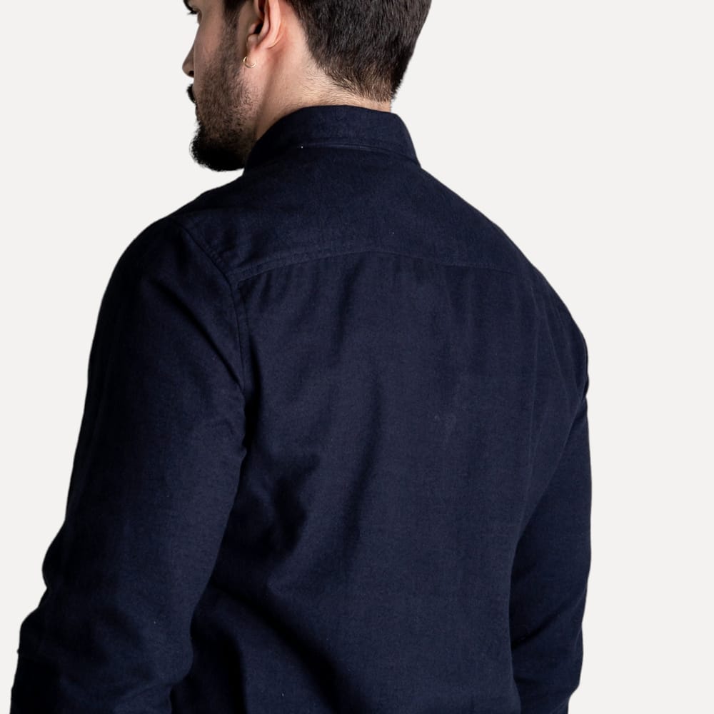 Camisa Hombre Oscuro Oxford Rain