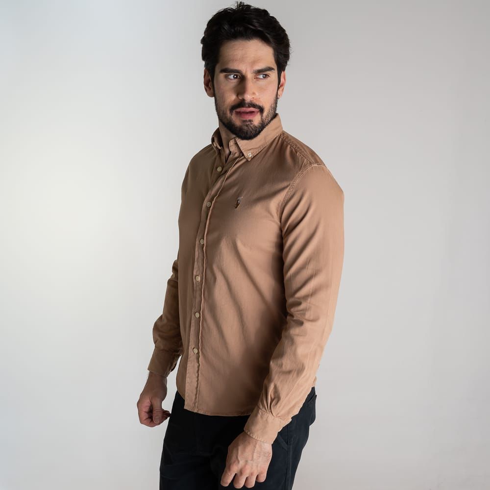Camisa Hombre Rain Beige