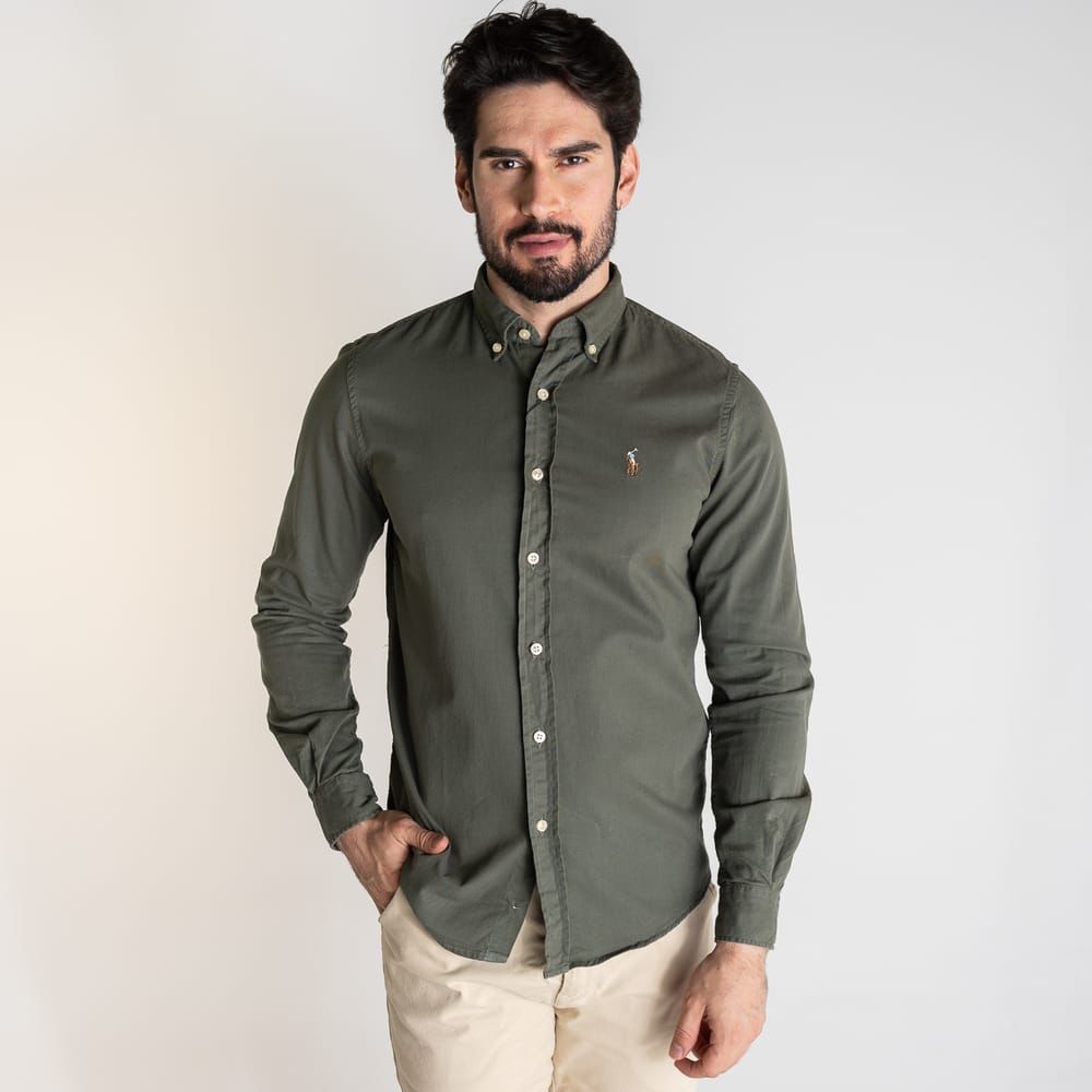 Camisa Hombre Rain Verde Oliva