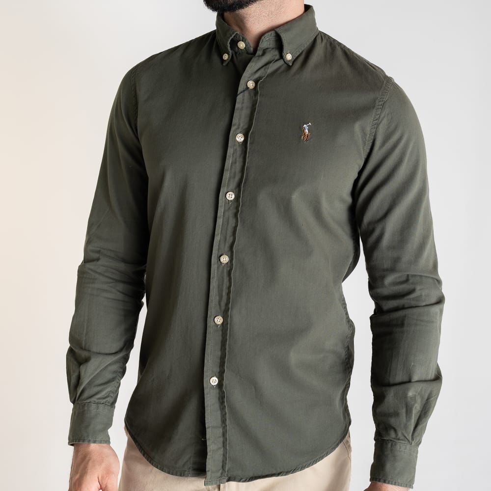 Camisa Hombre Rain Verde Oliva