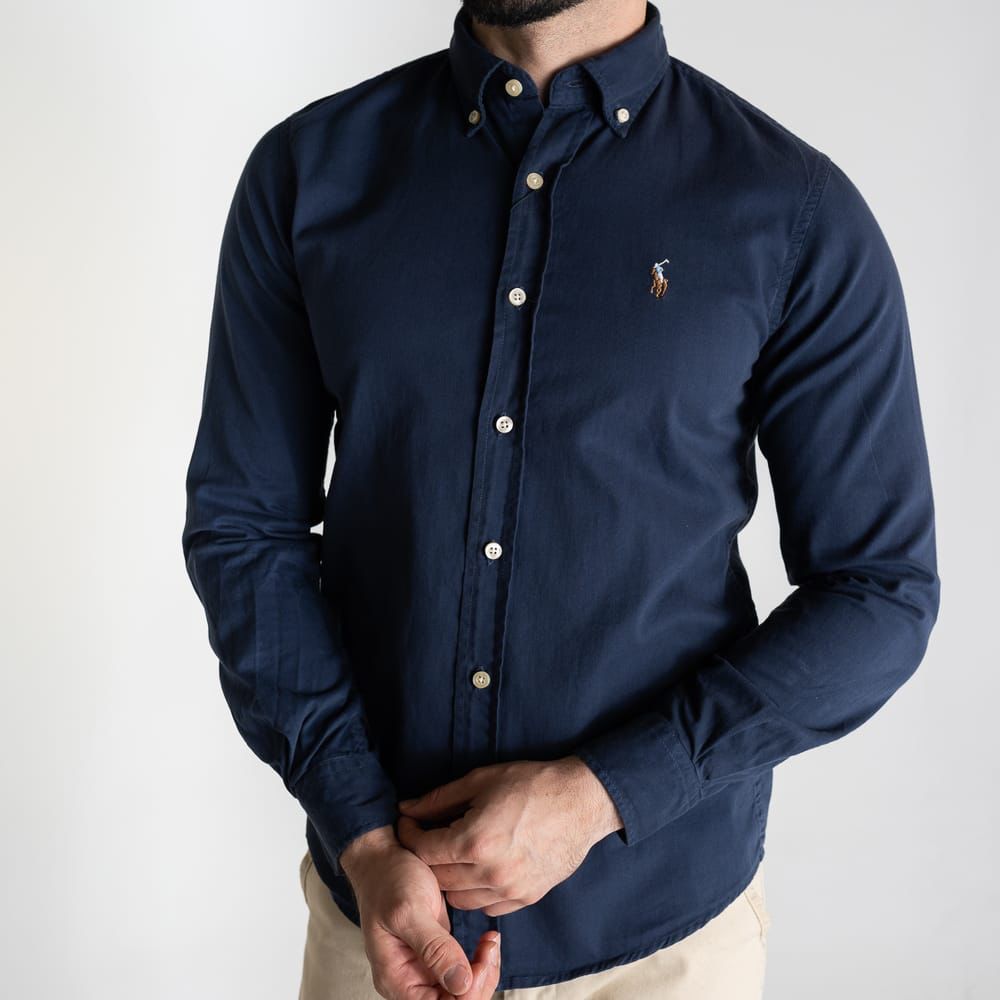 Camisa Hombre Rain Azul Oscuro