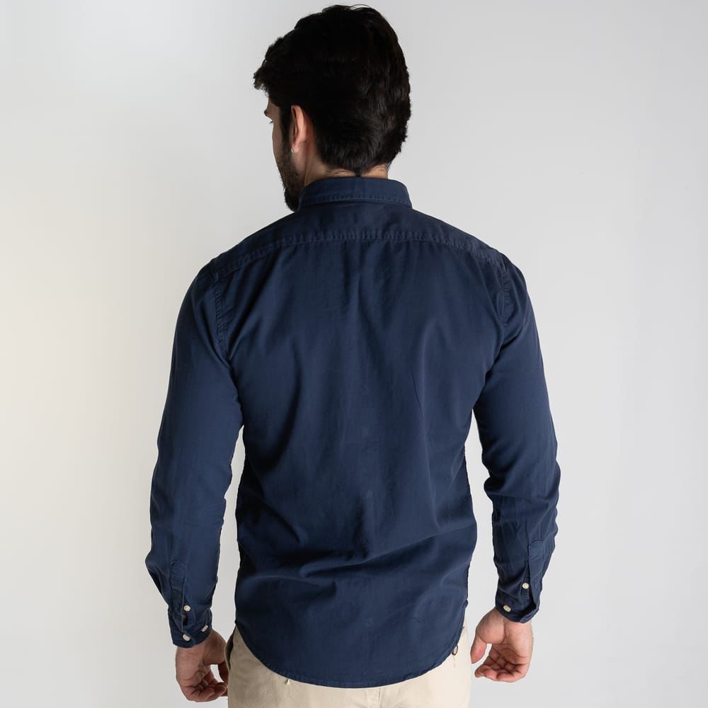 Camisa Hombre Rain Azul Oscuro