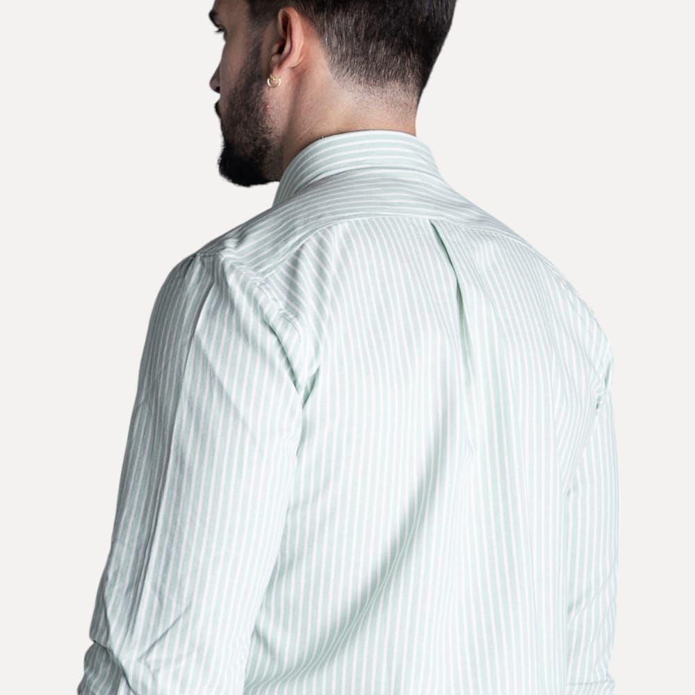 Camisa Hombre Rayas Verdes