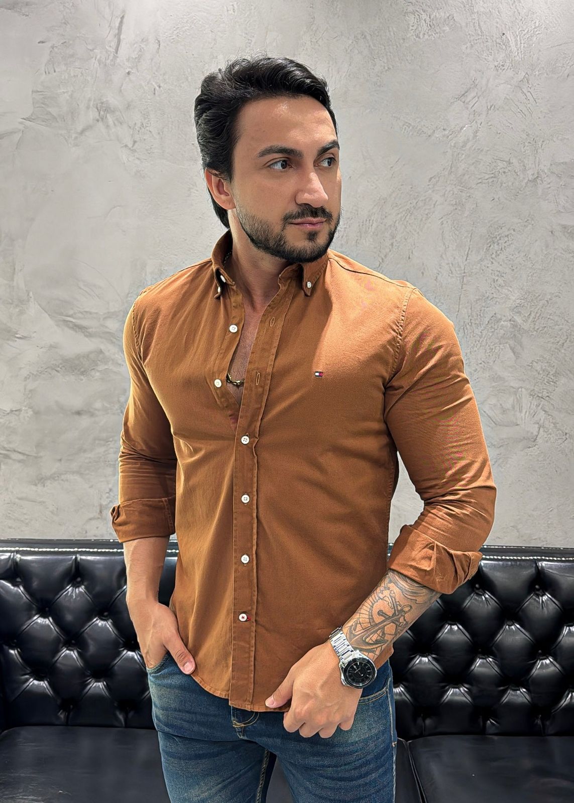 Camisa Hombre Terracota TM