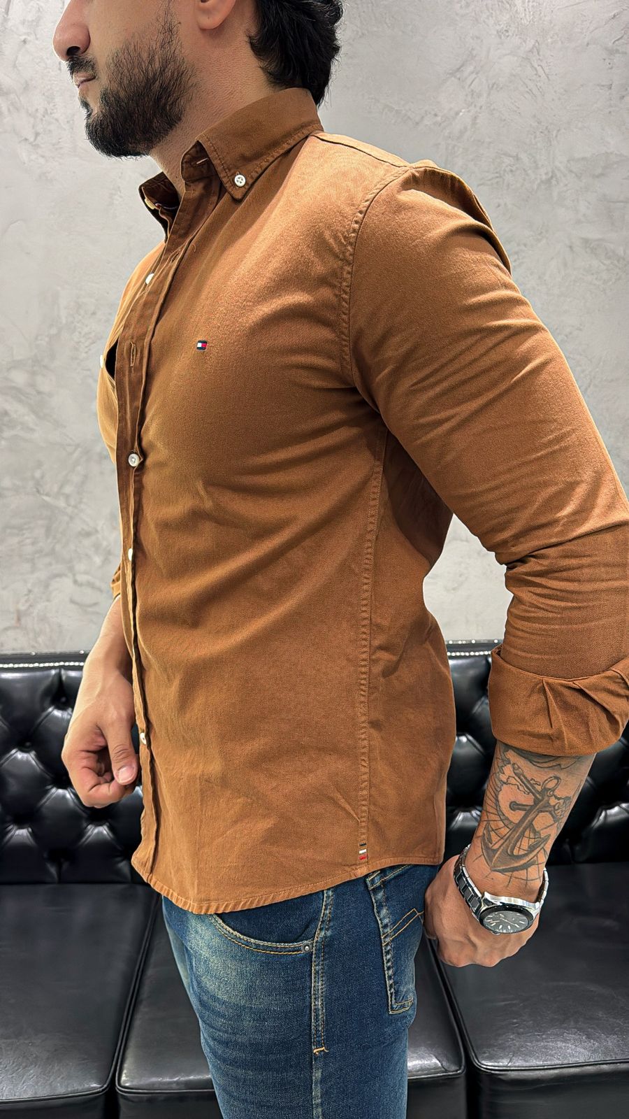 Camisa Hombre Terracota TM