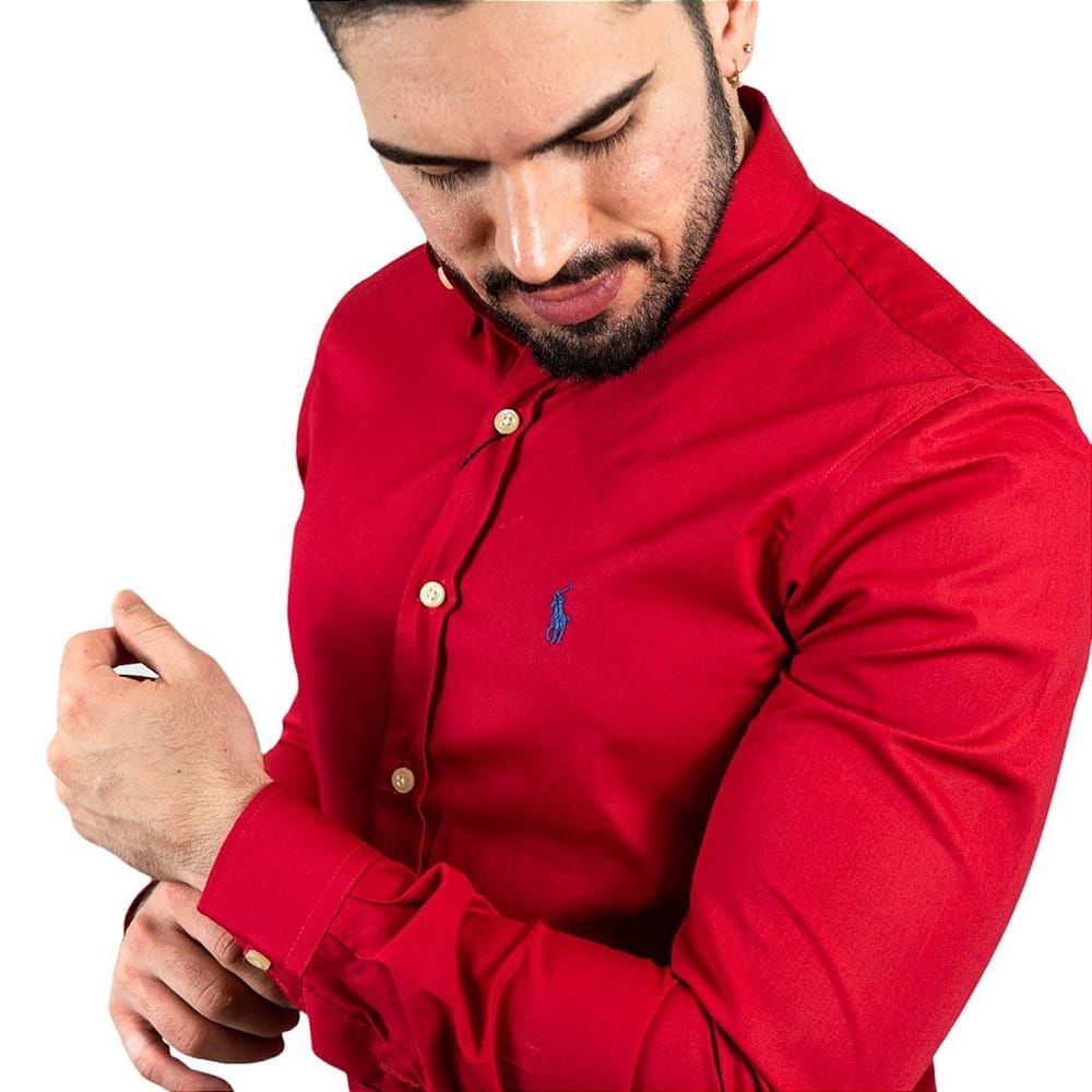 Camisa Hombre Roja Clásica