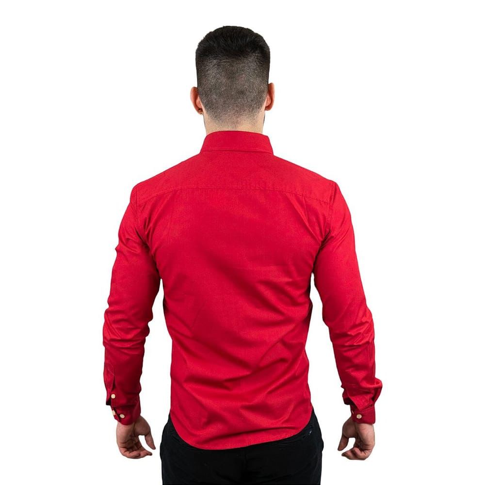 Camisa Hombre Roja Clásica