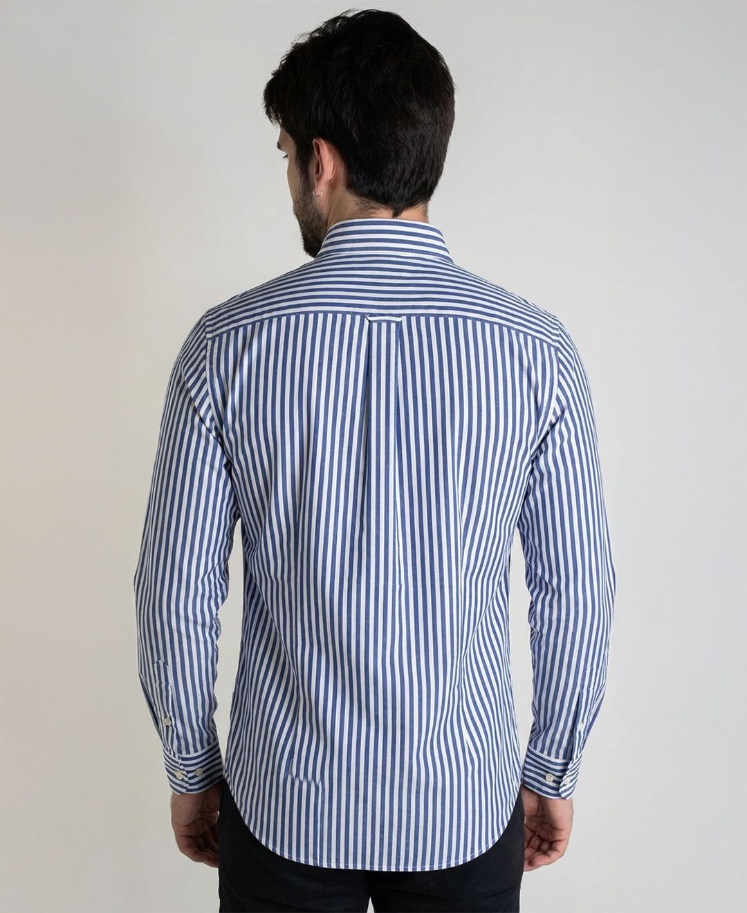 Camisa Hombre Rayas Azules TM