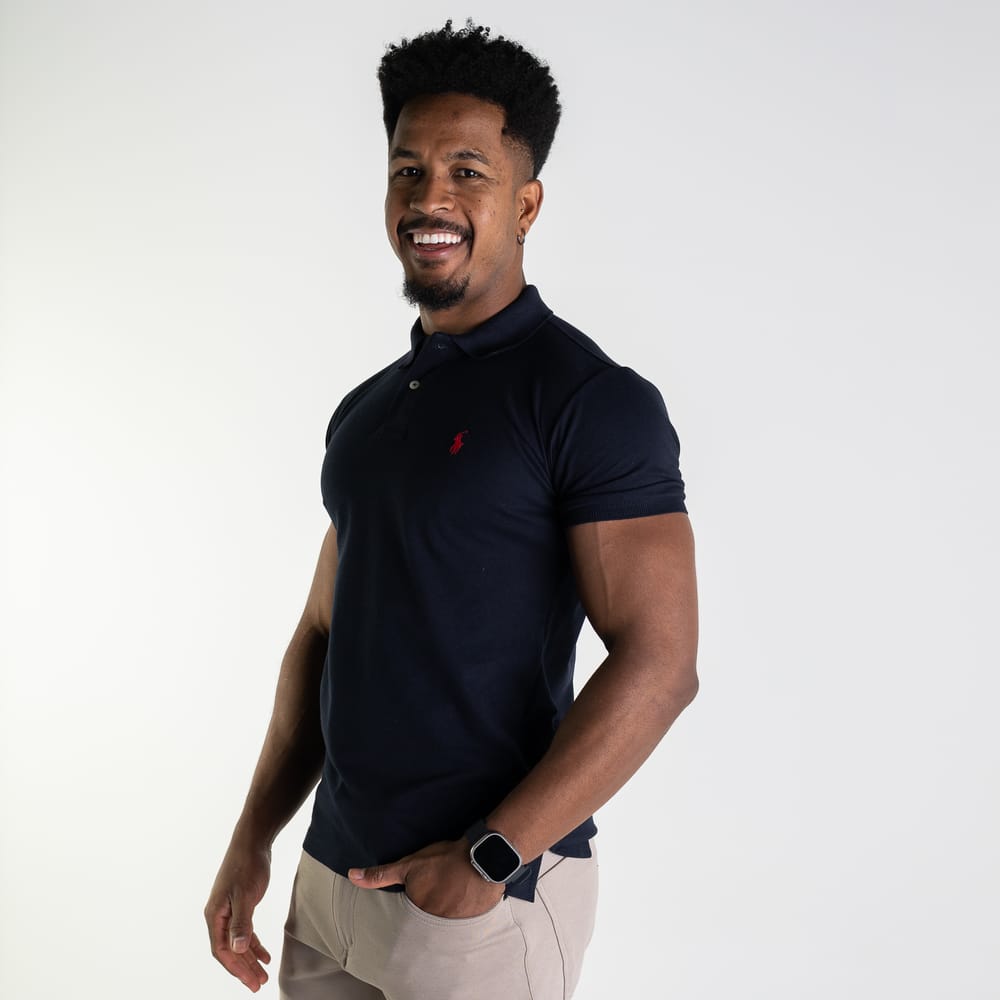 Camiseta Tipo Polo Oscuro Clasica