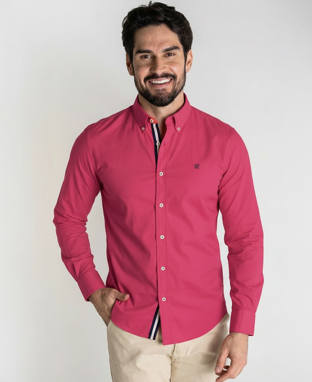 Camisa Hombre CH Fucsia
