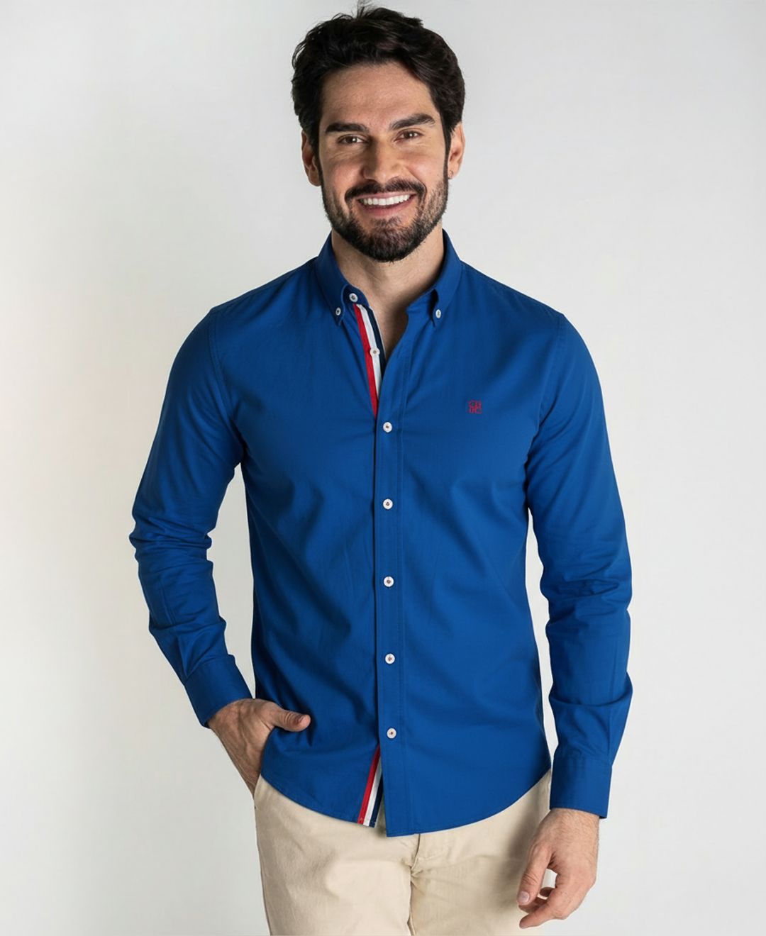 Camisa Hombre CH Azul Rey