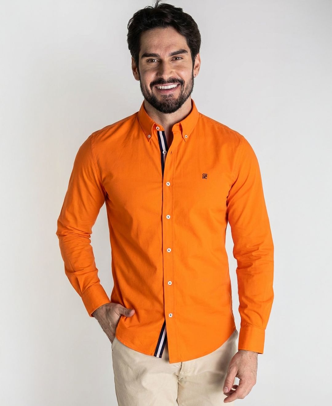 Camisa Hombre CH Naranja