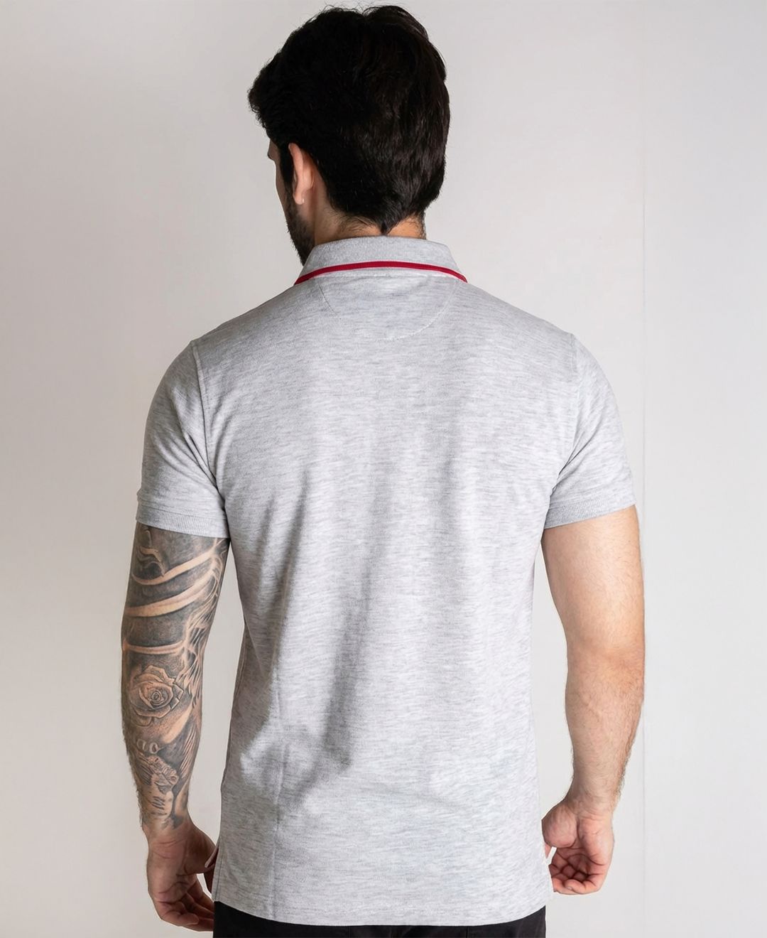 Camiseta Tipo Polo Gris CH