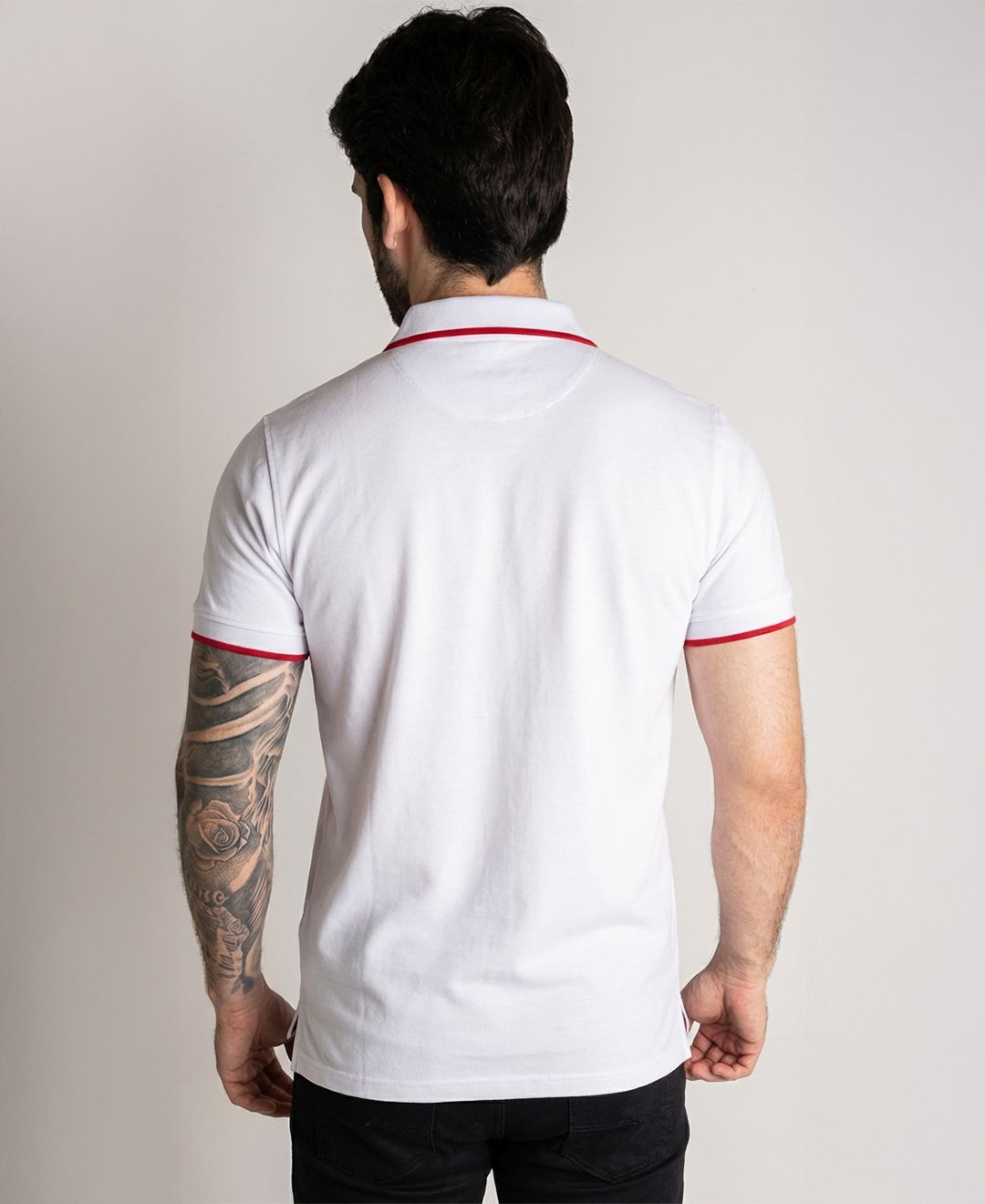 Camiseta Tipo Polo Blanca CH