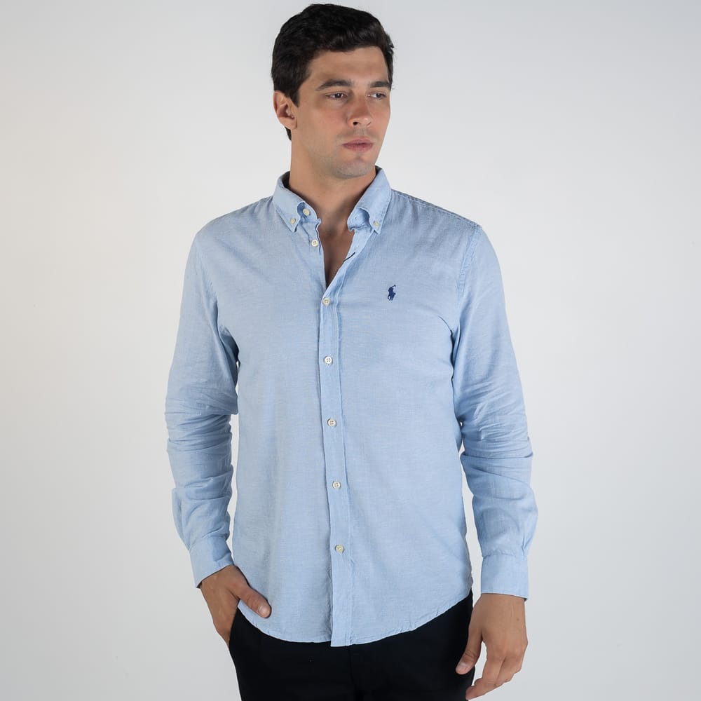Camisa Azul cielo Lino