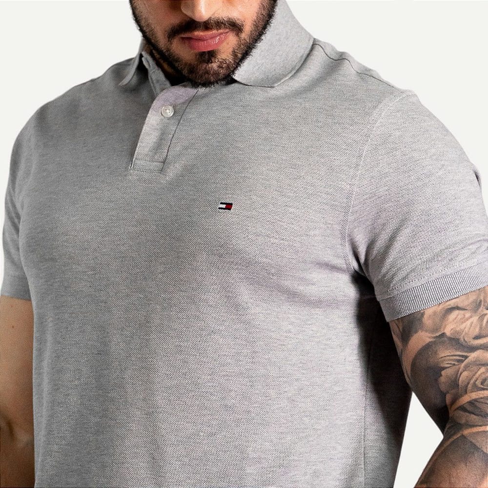 Camiseta Tipo Polo Gris TM