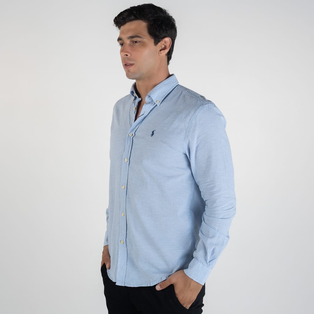 Camisa Azul cielo Lino
