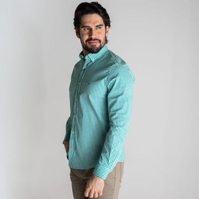 Camisa Hombre Aguamarina a Cuadros TM - Norva Select