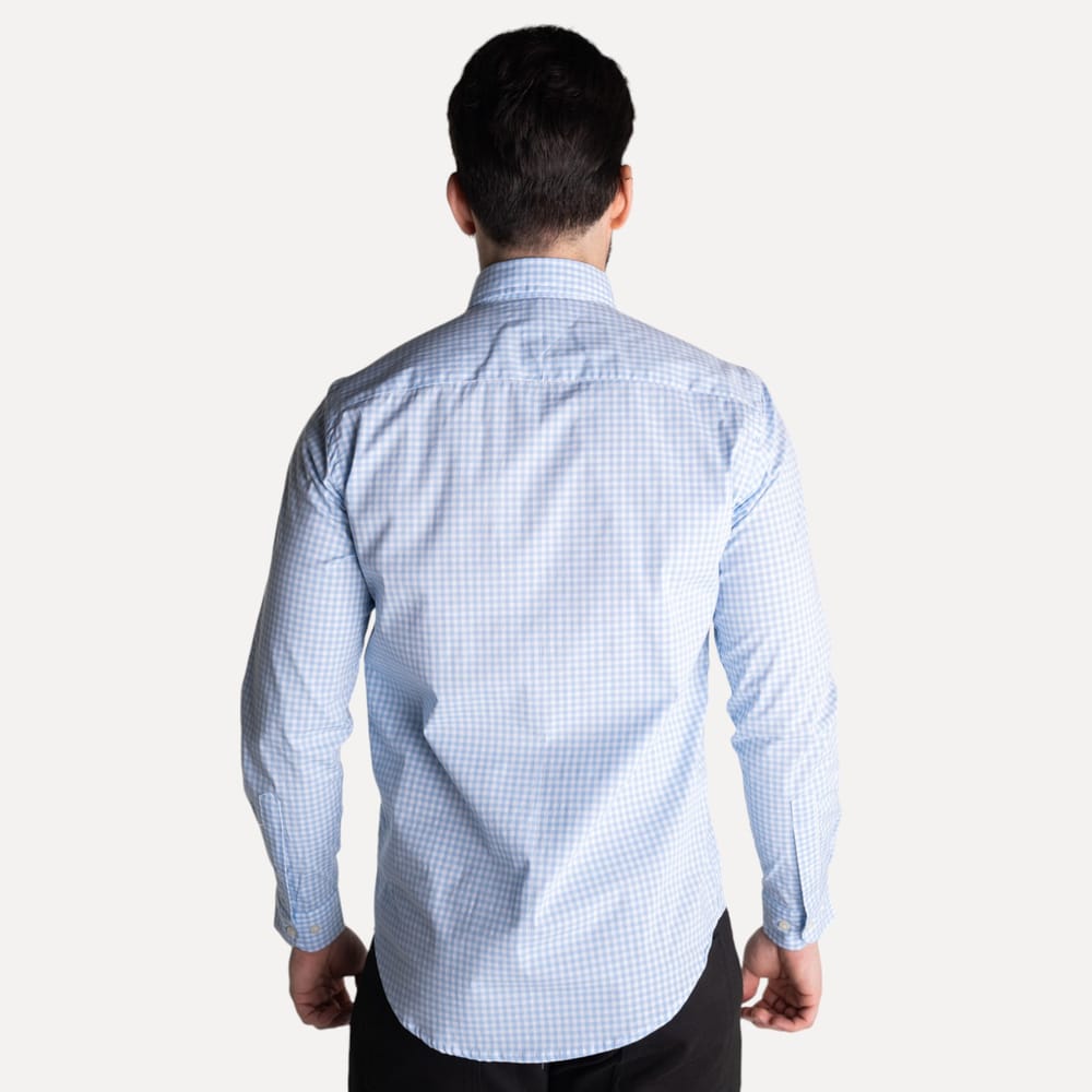 Camisa Hombre azul cielo a Cuadros TM - Norva Select