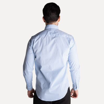 Camisa Hombre azul cielo a Cuadros TM - Norva Select