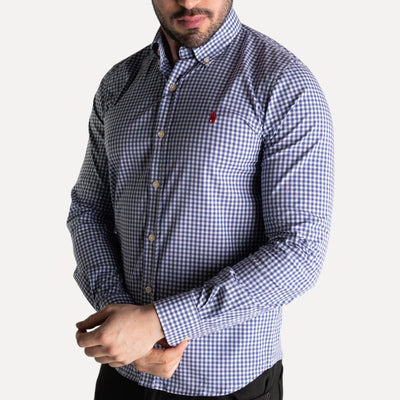 Camisa Hombre Azul Oscuro a Cuadros - Norva Select