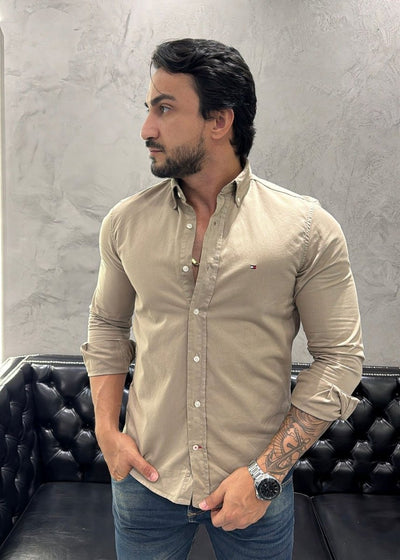 Camisa Hombre Beige TM - Norva Select