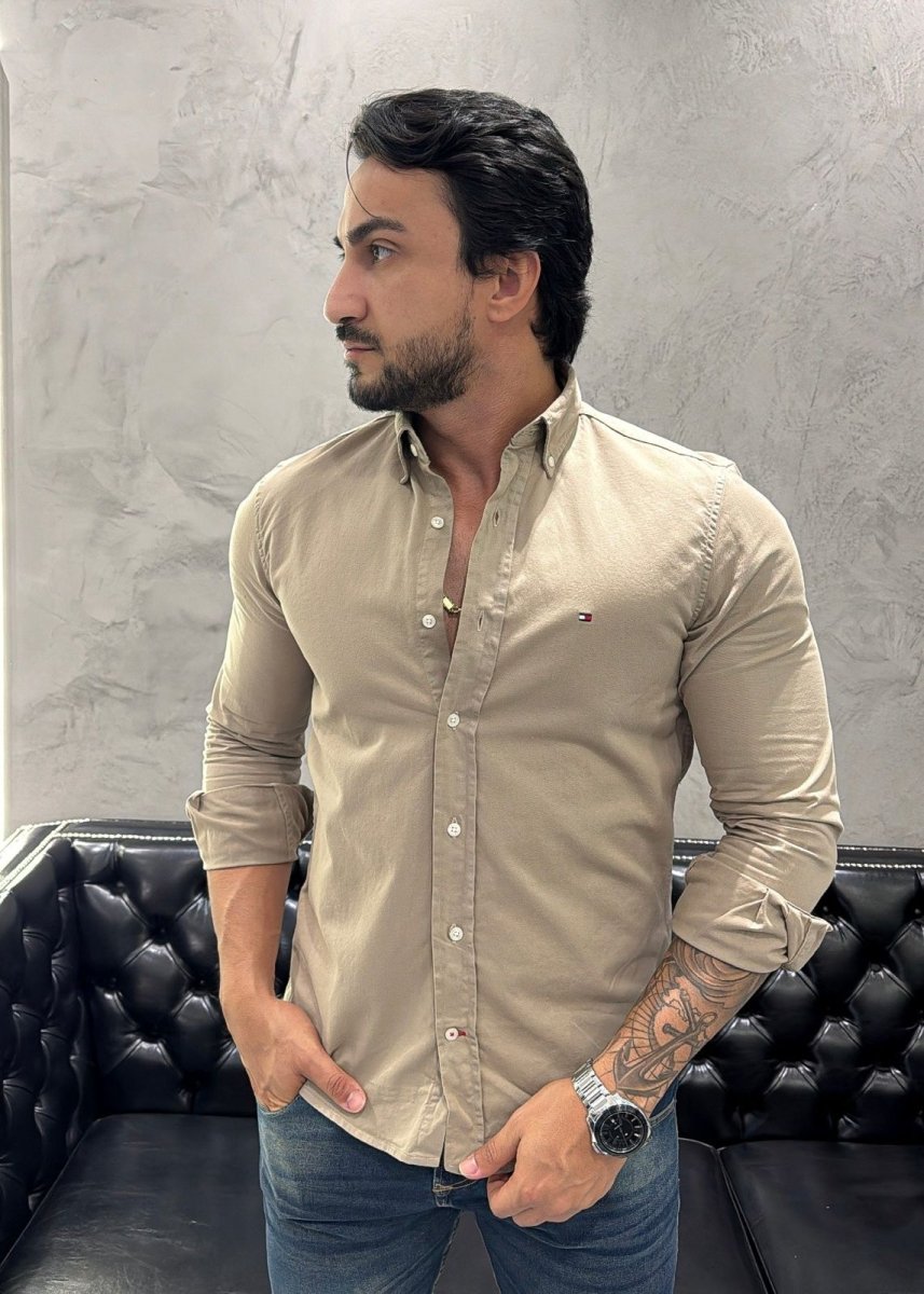 Camisa Hombre Beige TM - Norva Select