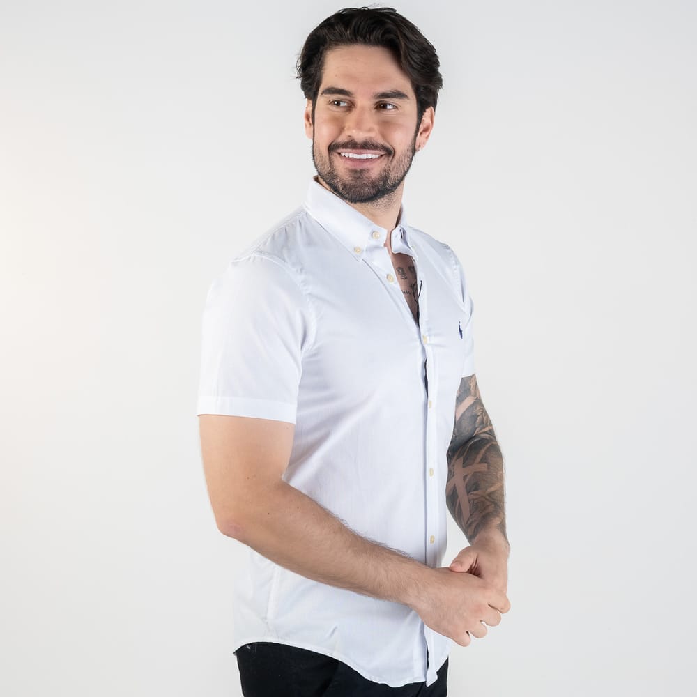 Camisa Hombre Blanca Manga Corta Clasica - Norva Select