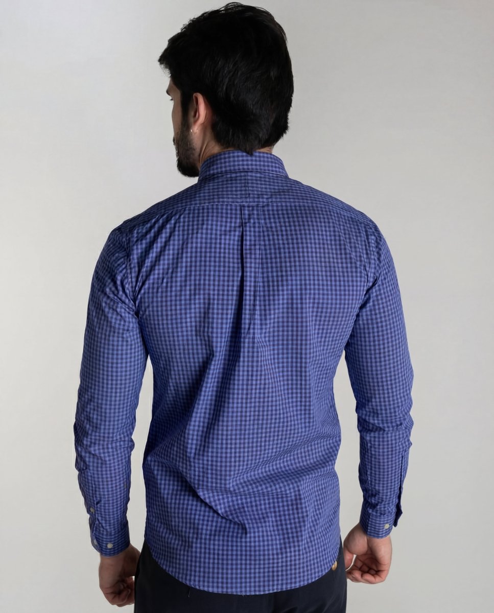 Camisa Hombre Cuadros Azules Combinados - Norva Select