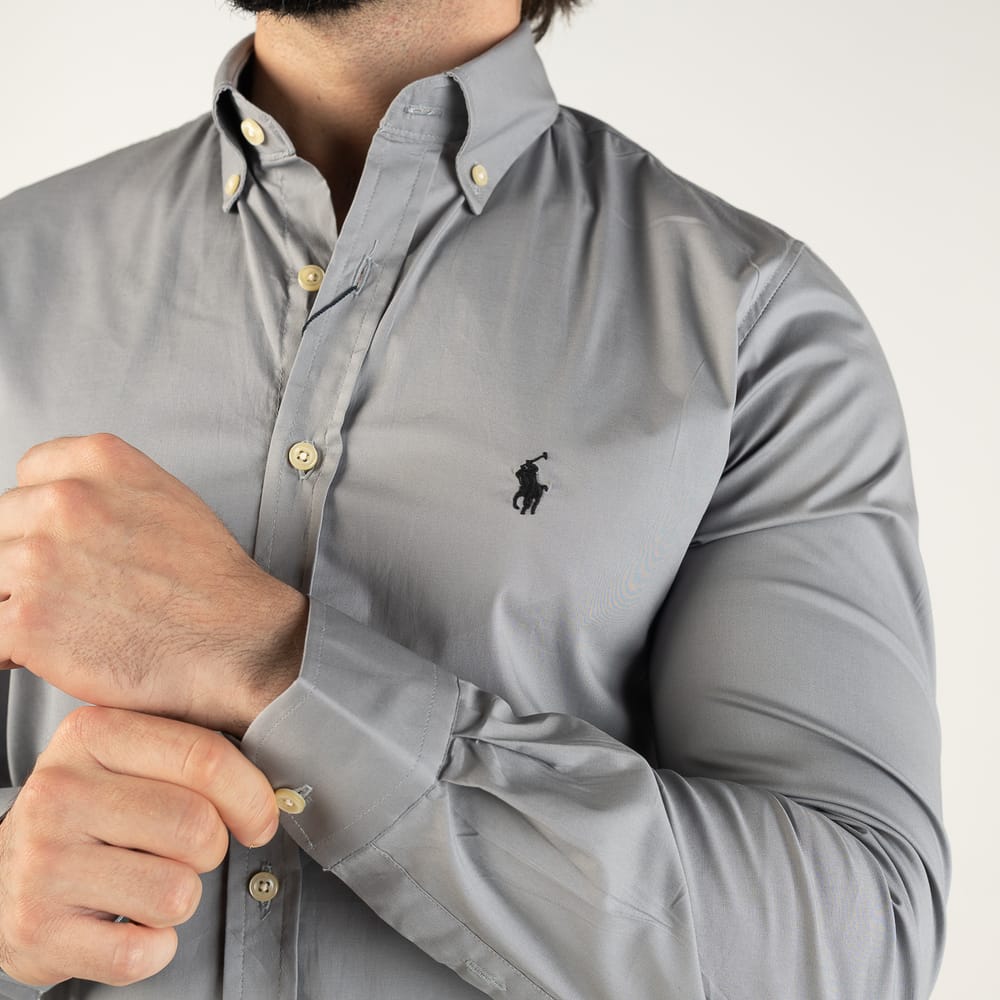 Camisa Hombre Gris Clásica - Norva Select