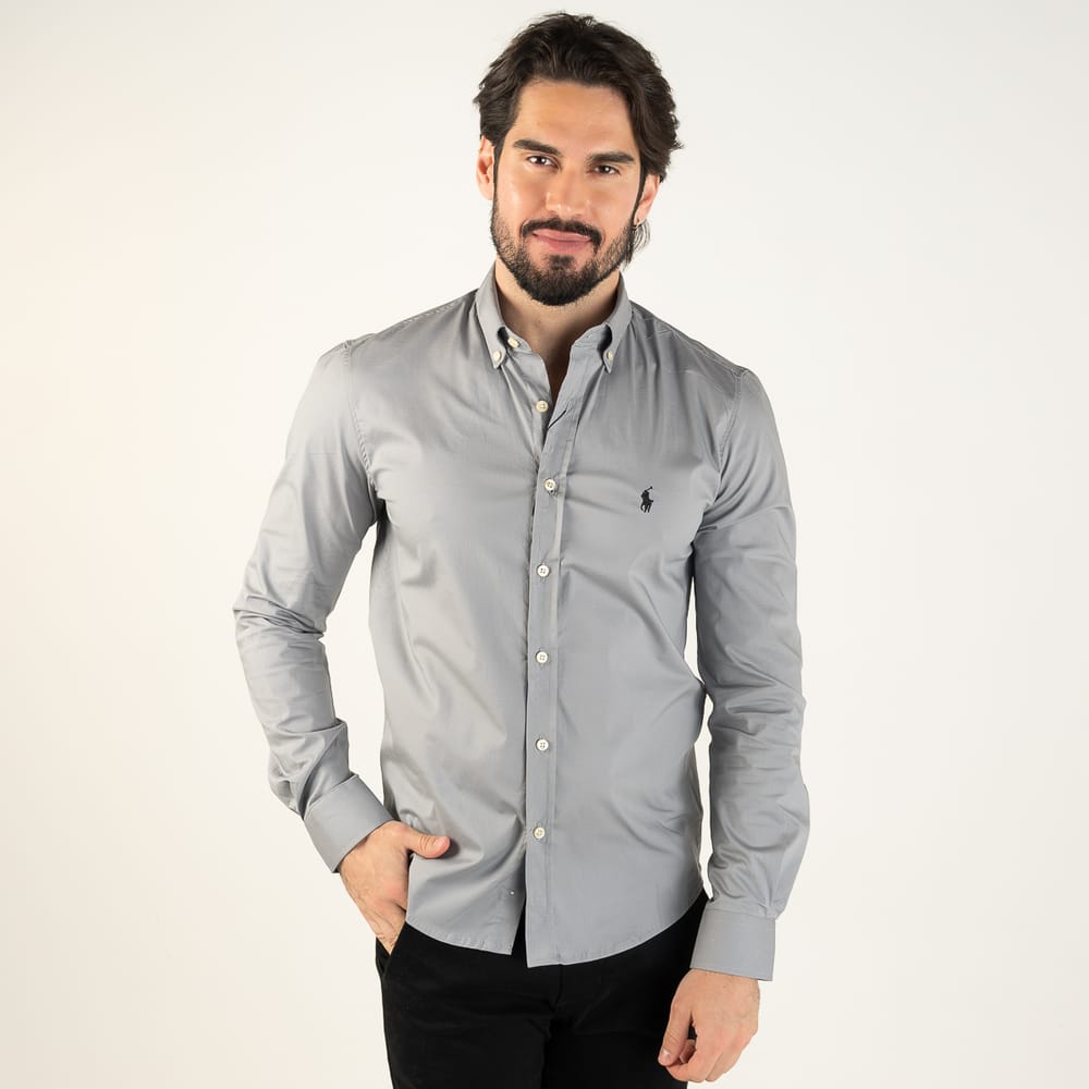 Camisa Hombre Gris Clásica - Norva Select