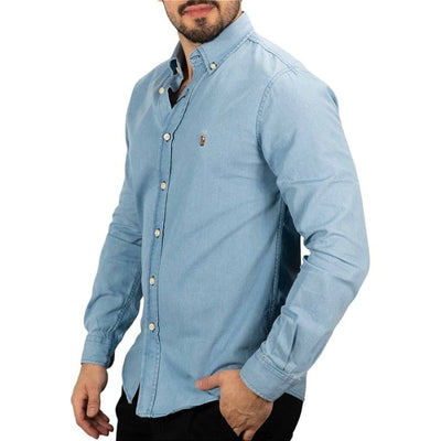 Camisa Hombre Indigo Claro (Jean) - Norva Select