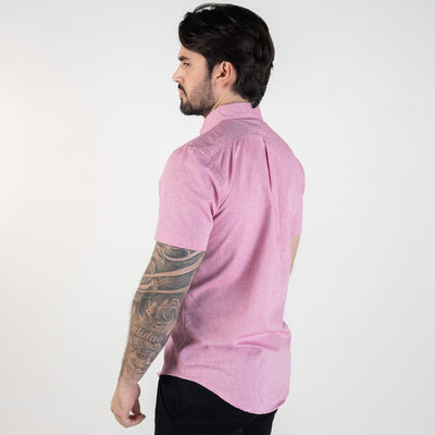 Camisa Hombre Lila Manga Corta - Norva Select