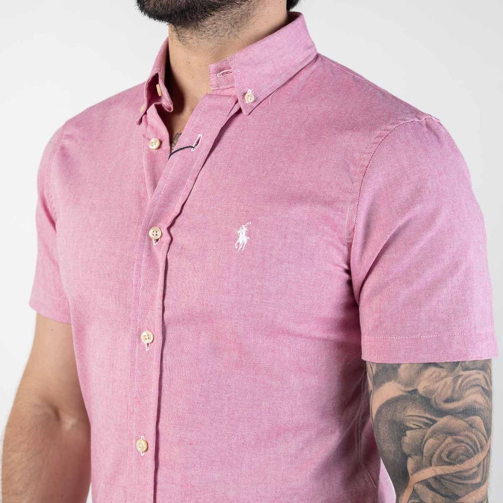 Camisa Hombre Lila Manga Corta - Norva Select