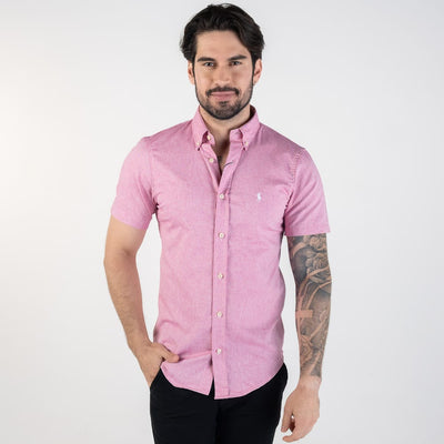 Camisa Hombre Lila Manga Corta - Norva Select