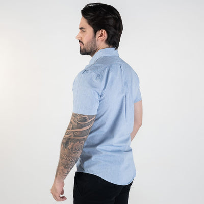 Camisa Hombre Marino Manga Corta Clasica - Norva Select