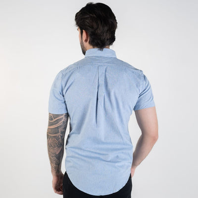 Camisa Hombre Marino Manga Corta Clasica - Norva Select