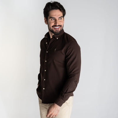 Camisa Hombre Marron Rain - Norva Select